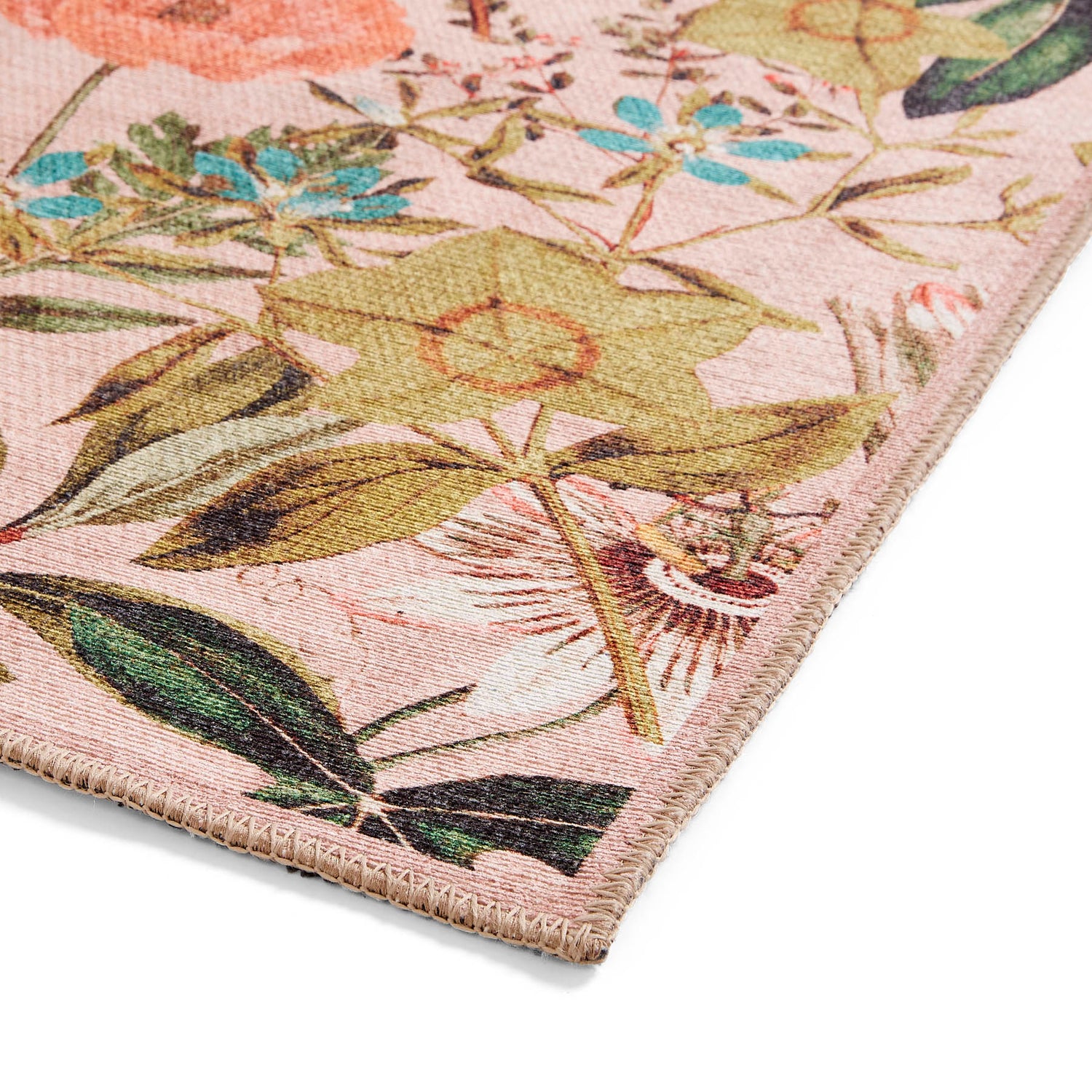Clarke & Clarke Passiflora Blush Washable Rug - Love-Rugs