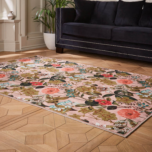 Clarke & Clarke Passiflora Blush Washable Rug - Love-Rugs alternate image