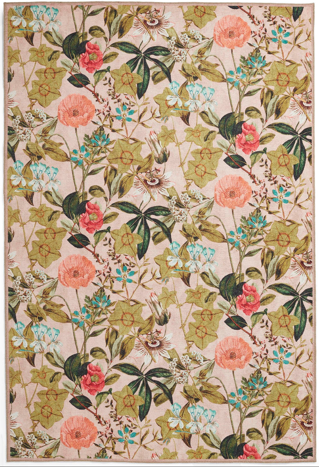 Clarke & Clarke Passiflora Blush Washable Rug - Love-Rugs