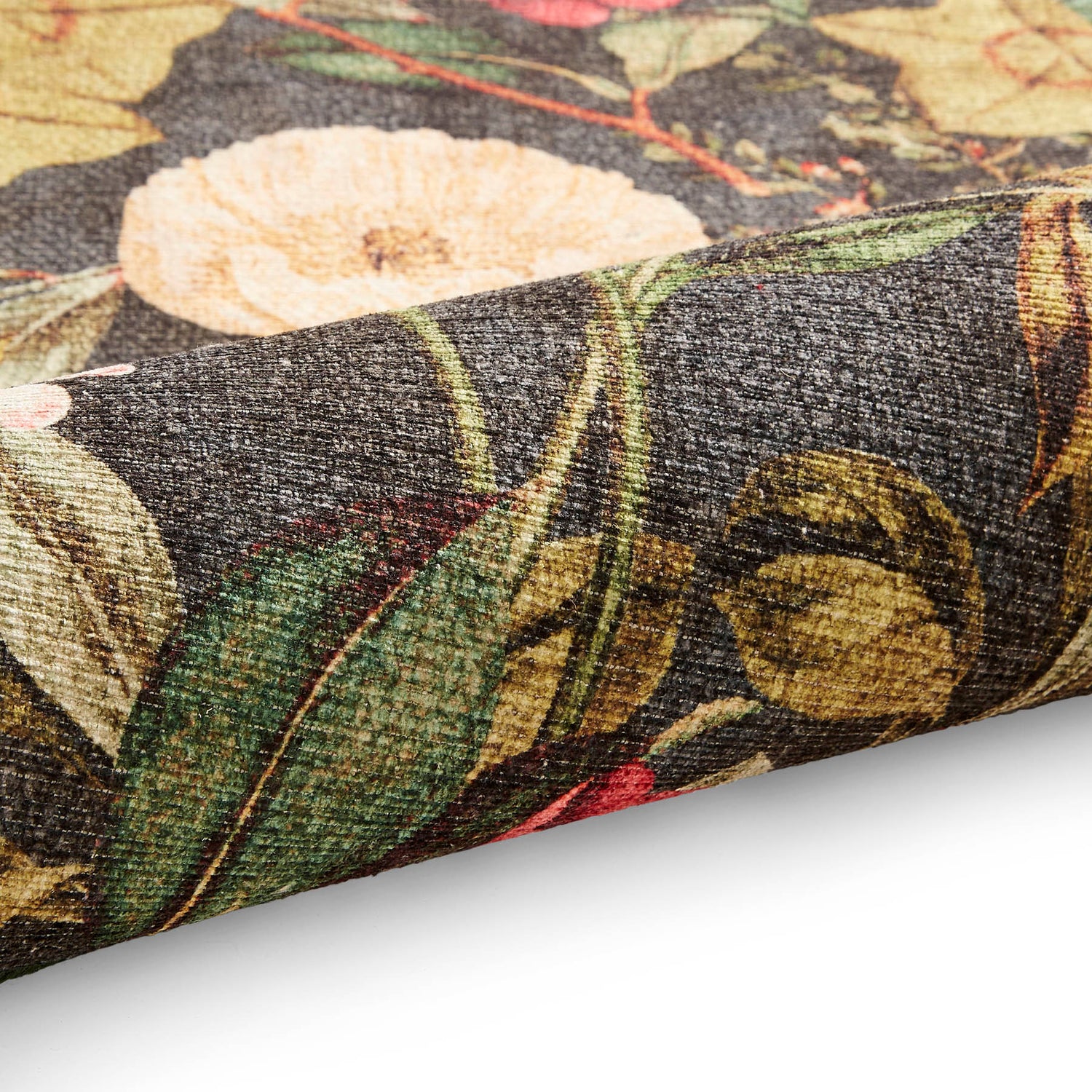 Clarke & Clarke Passiflora Noir Washable Rug - Love-Rugs