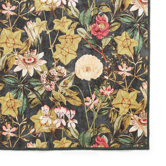 Clarke & Clarke Passiflora Noir Washable Runner Rug - Love-Rugs alternate image