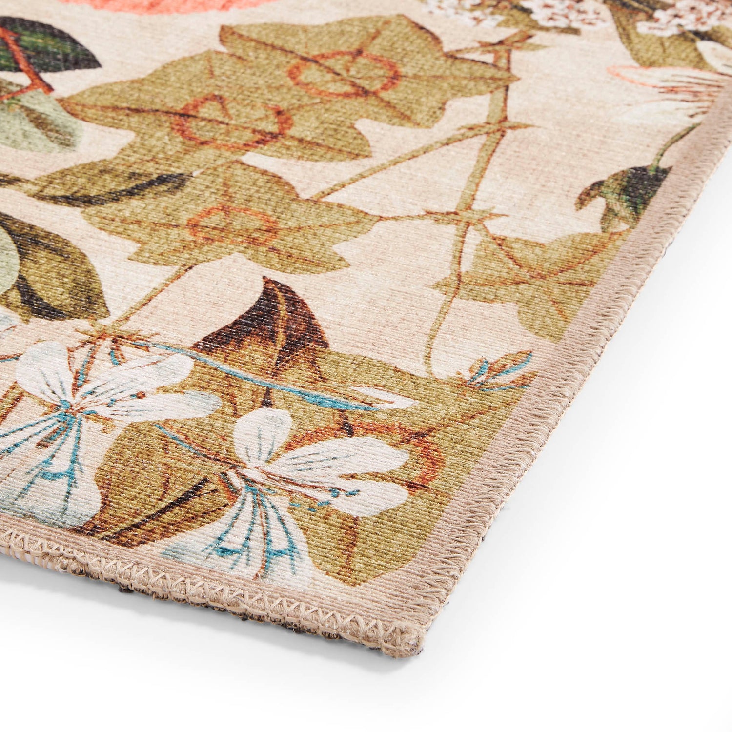 Clarke & Clarke Passiflora Peaches & Cream Washable Runner Rug - Love-Rugs