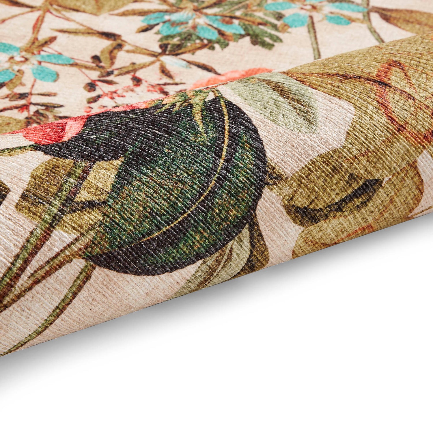 Clarke & Clarke Passiflora Peaches & Cream Washable Runner Rug - Love-Rugs