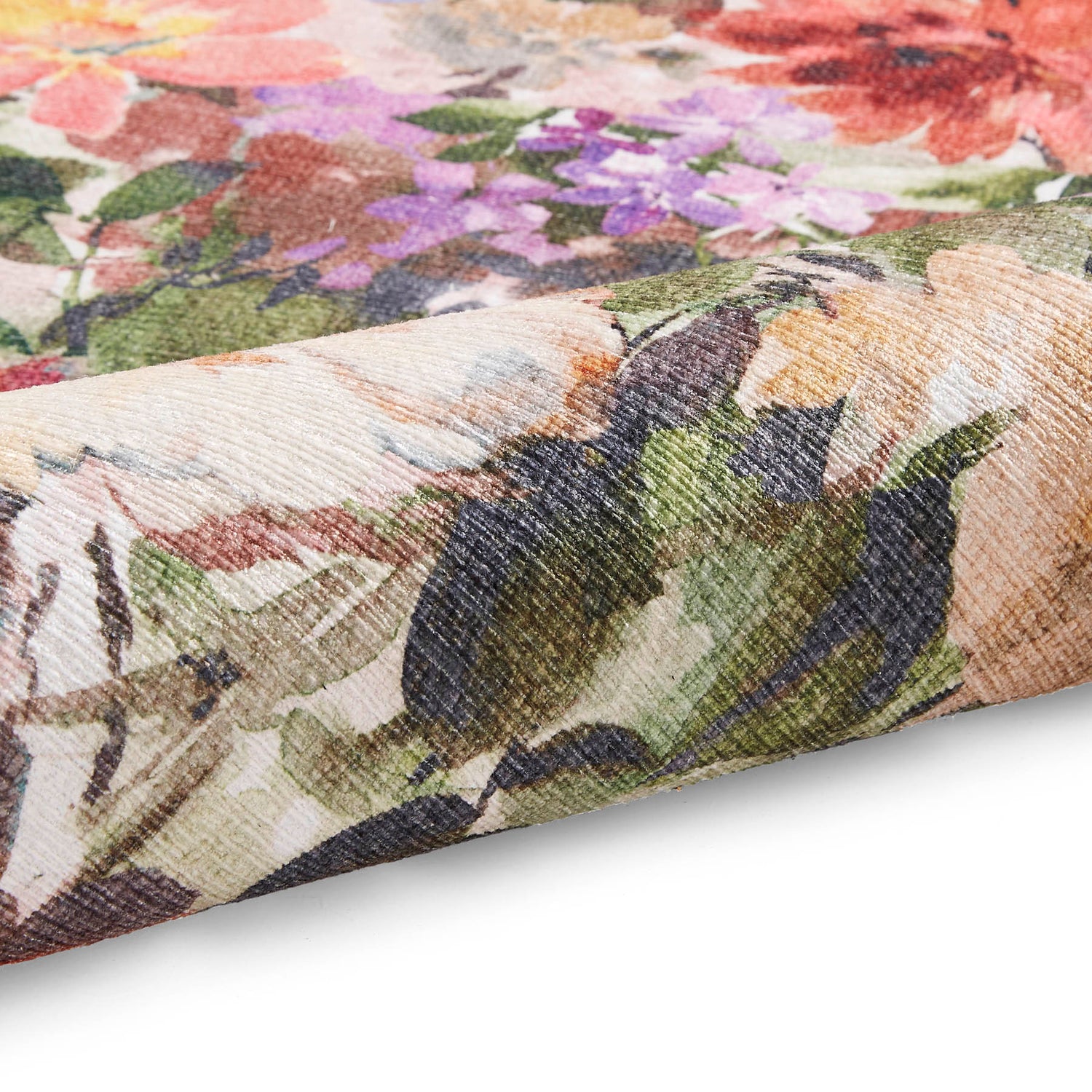 Clarke & Clarke Tahiti Forest & Rouge Washable Rug - Love-Rugs