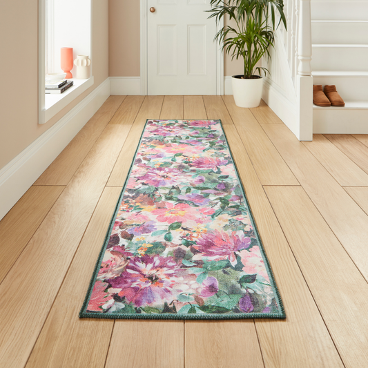 Clarke & Clarke Tahiti Fuchsia Washable Runner Rug - Love-Rugs alternate image