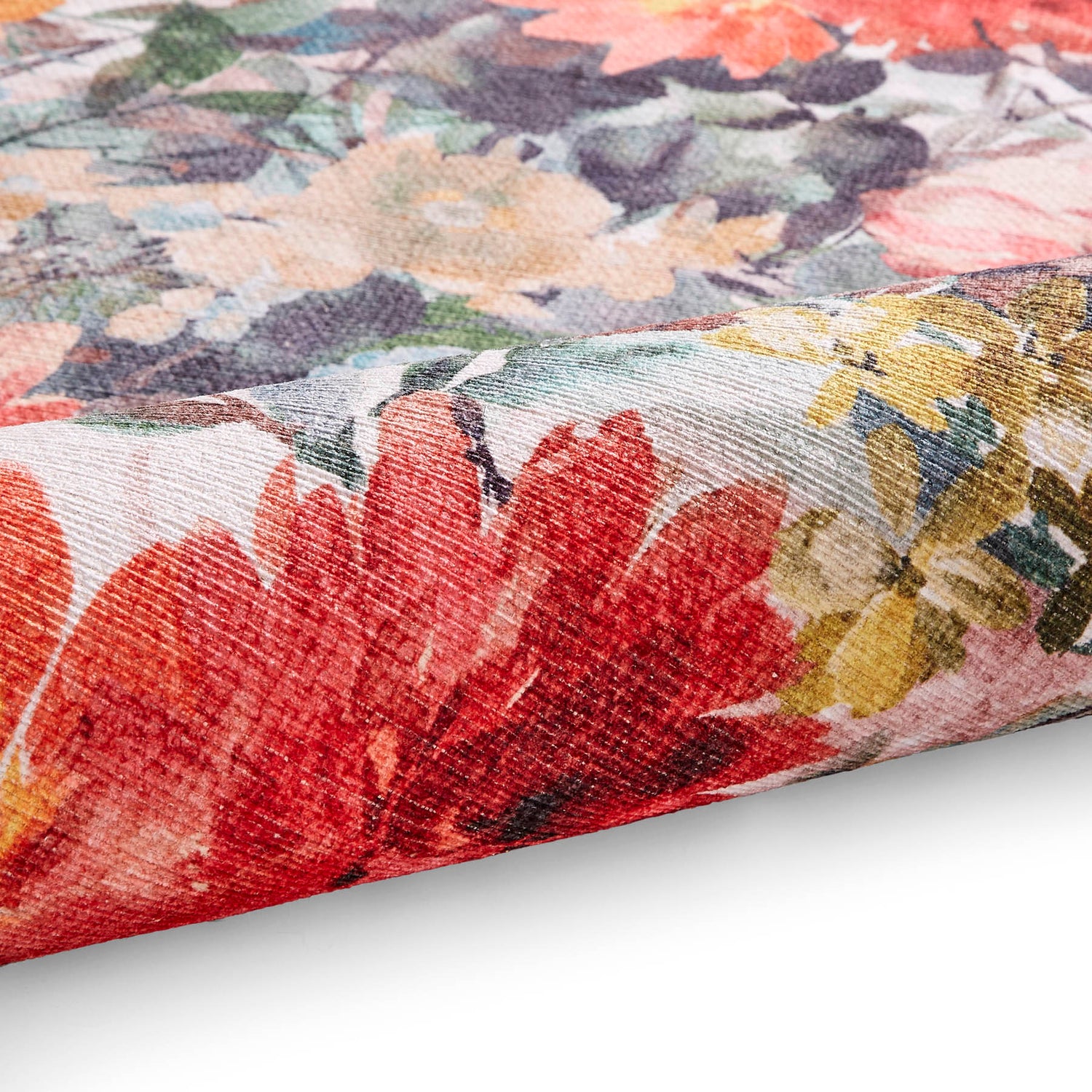 Clarke & Clarke Tahiti Teal & Rouge Washable Rug - Love-Rugs