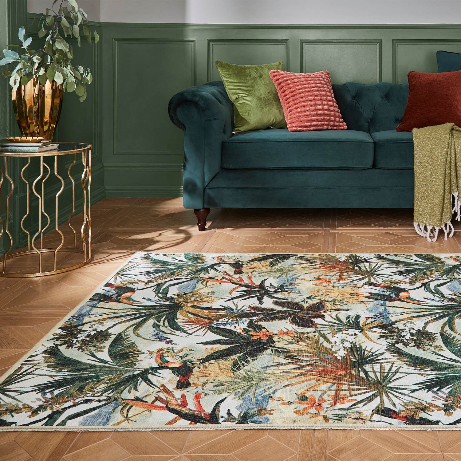 Clarke & Clarke Toucan Antique Washable Rug - Love-Rugs