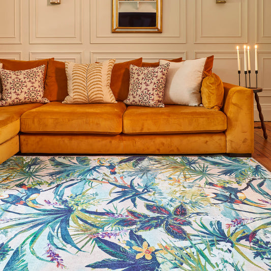 Clarke & Clarke Toucan Blush Washable Rug - Love-Rugs alternate image