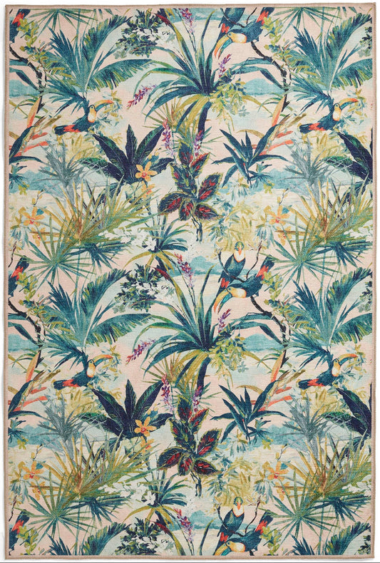 Clarke & Clarke Toucan Blush Washable Rug - Love-Rugs