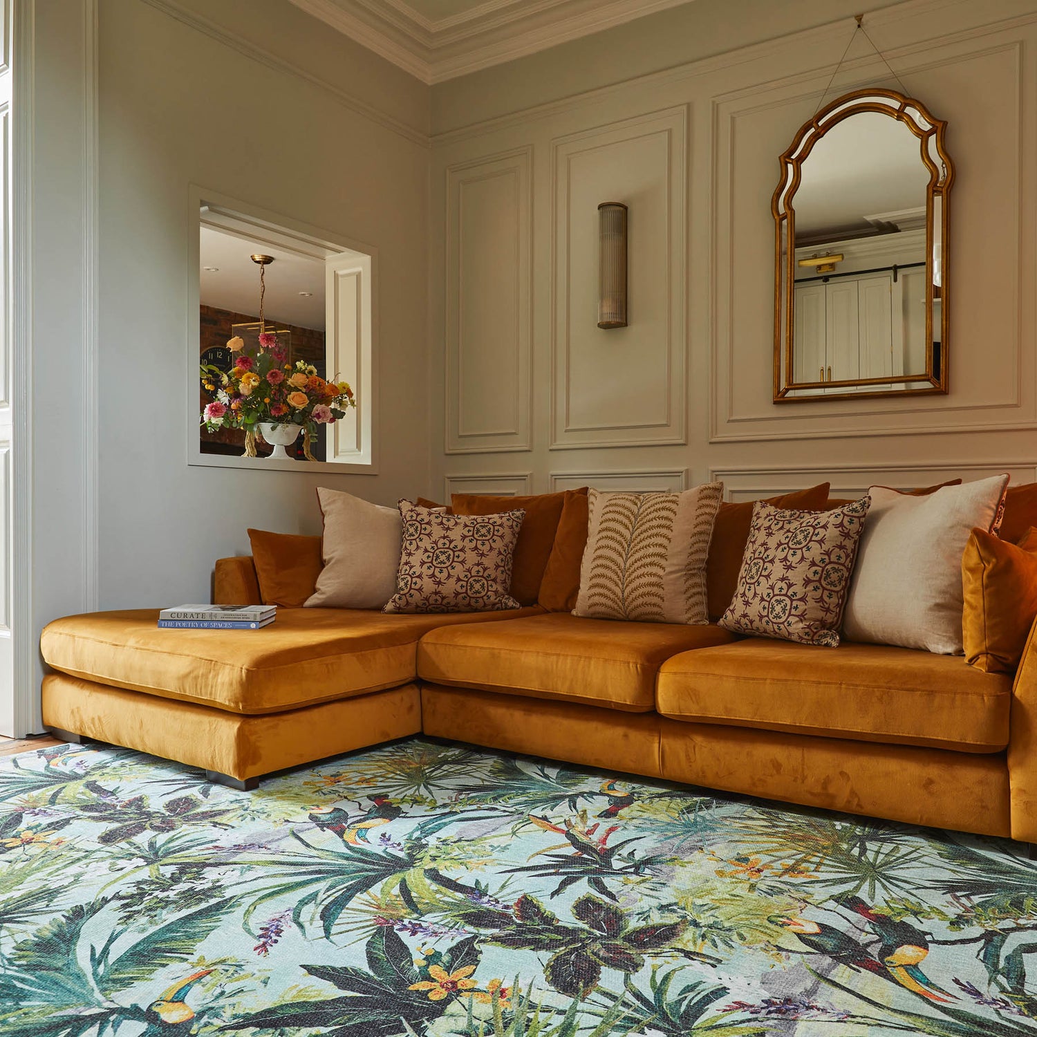 Clarke & Clarke Toucan Sky Washable Rug - Love-Rugs