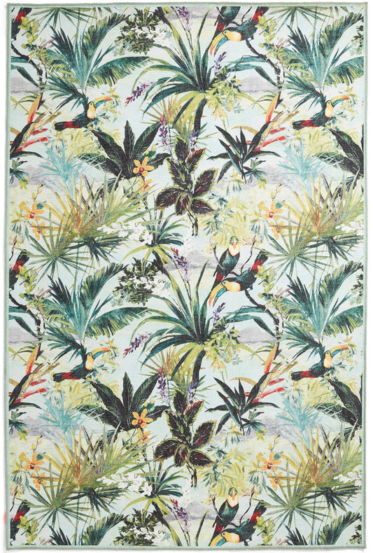 Clarke & Clarke Toucan Sky Washable Rug - Love-Rugs