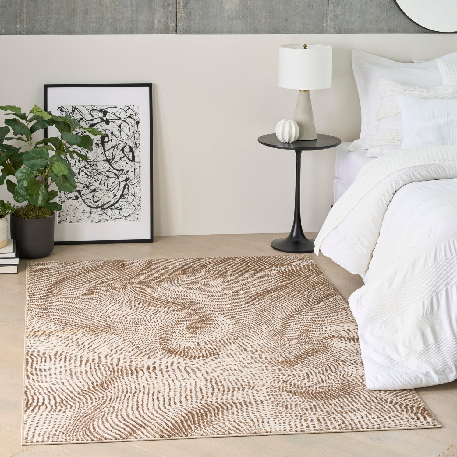 DKNY Central Park West CEP01 BGEBN Beige Brown Rug - Love-Rugs