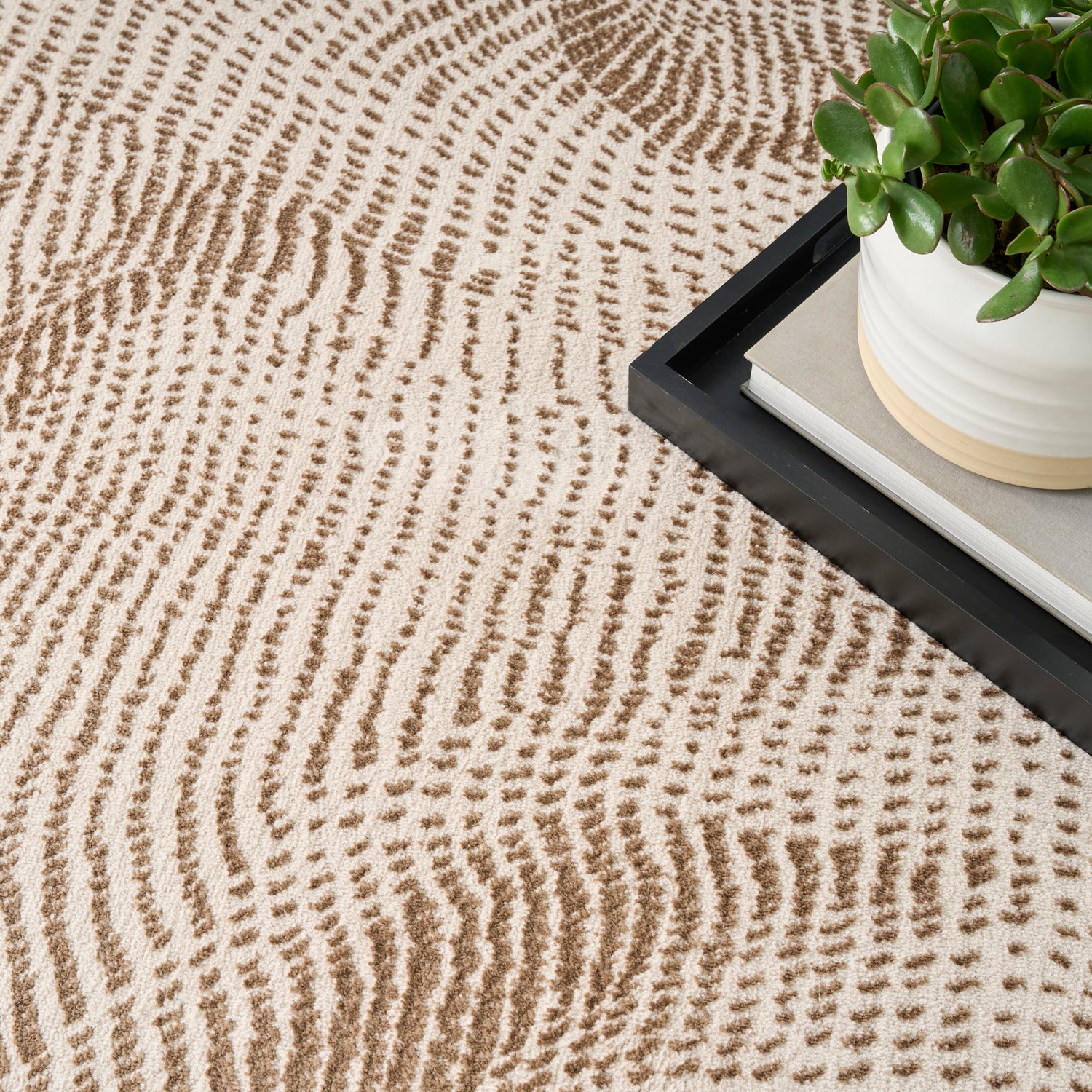 DKNY Central Park West CEP01 BGEBN Beige Brown Rug - Love-Rugs