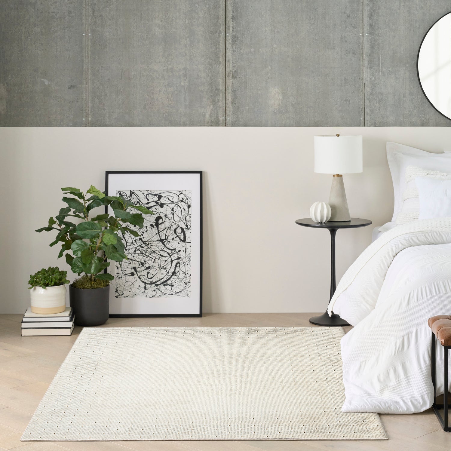 DKNY Grand Street GRN01 Ivory Rug - Love-Rugs