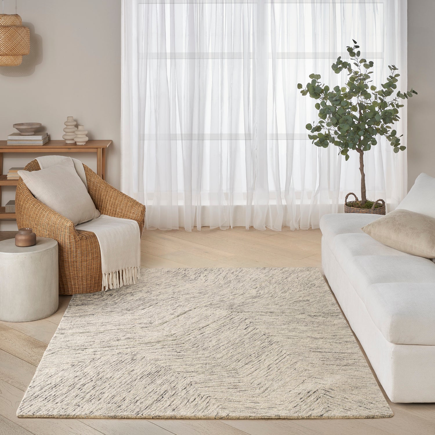 DKNY Pure Angles ANG01 Grey Rug - Love-Rugs