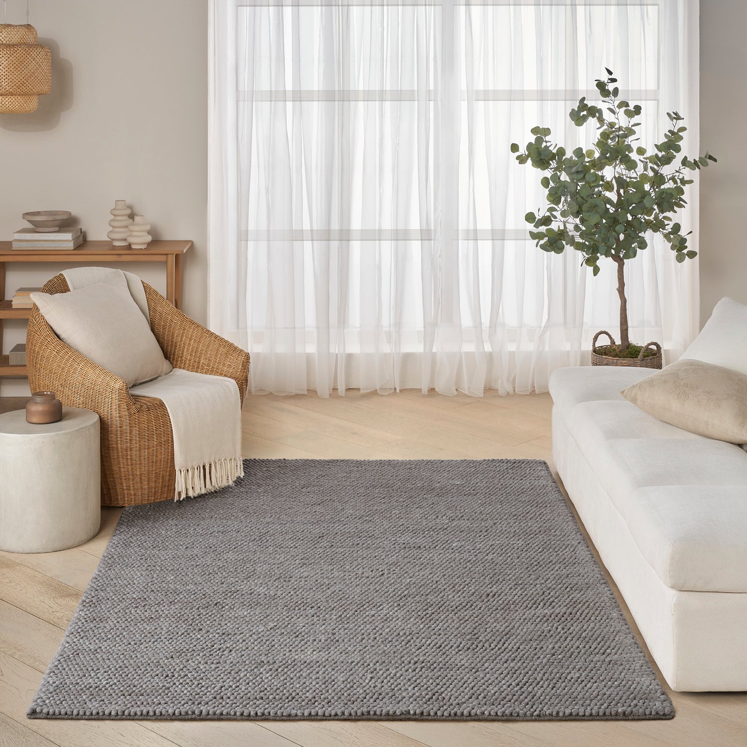 DKNY Pure Knots KNT01 Grey Rug - Love-Rugs