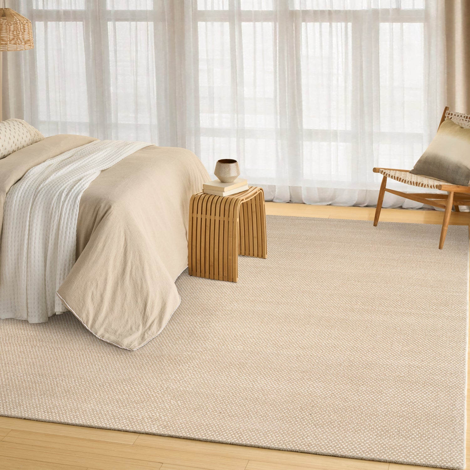 DKNY DKP12 Pure Rows ROW01 Ivory Taupe Rug
