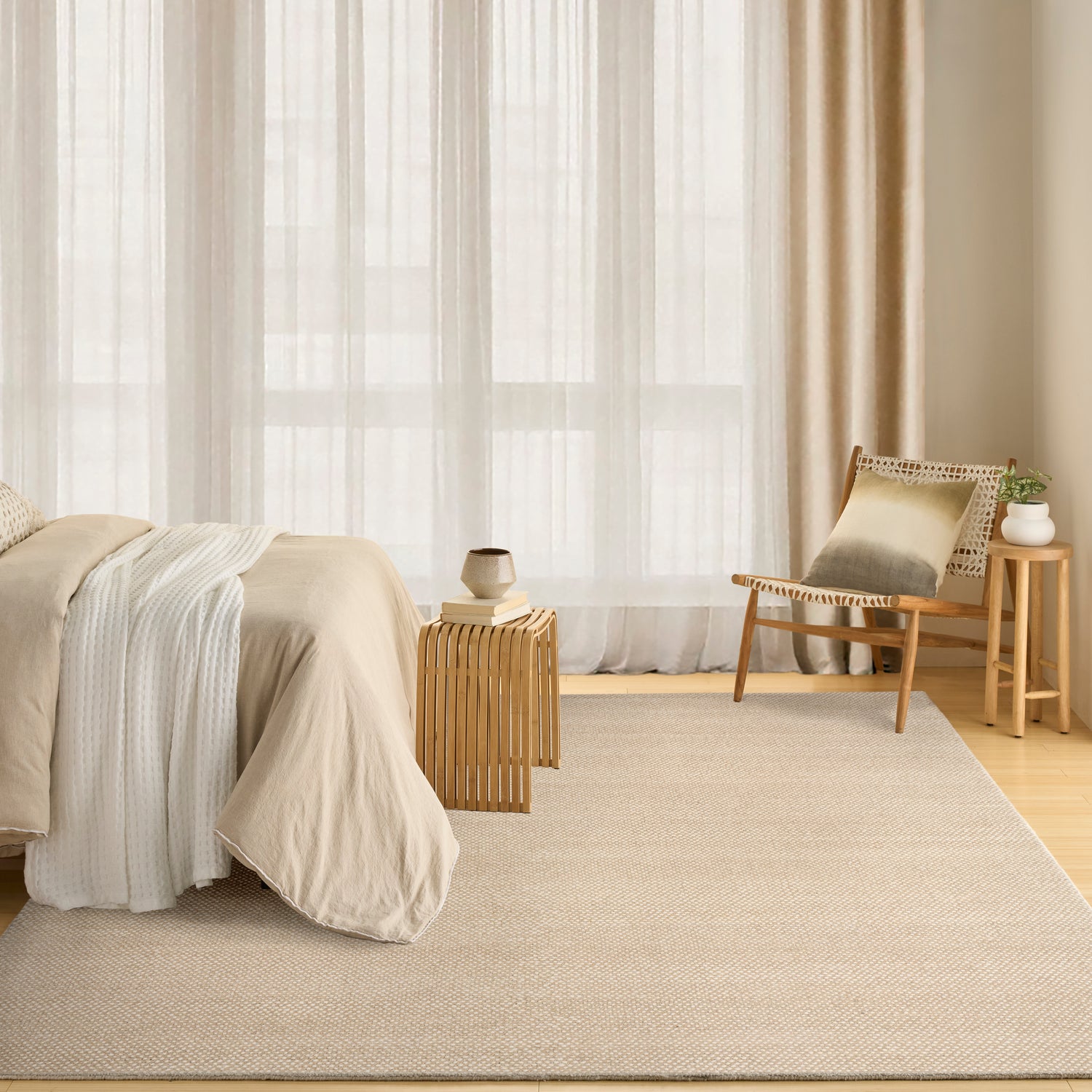 DKNY DKP12 Pure Rows ROW01 Ivory Taupe Rug