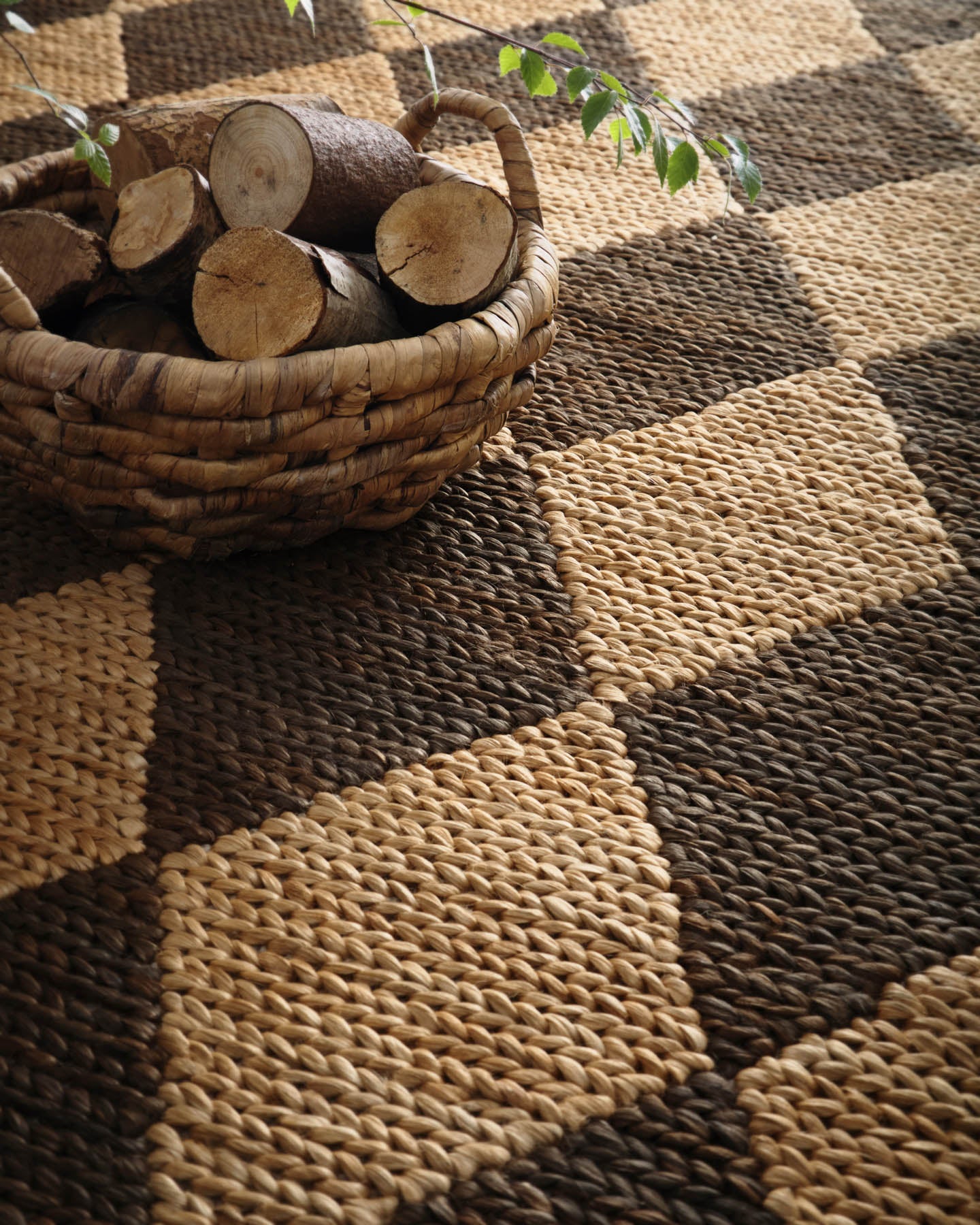 Origins Diamond Jute Natural Brown Rug