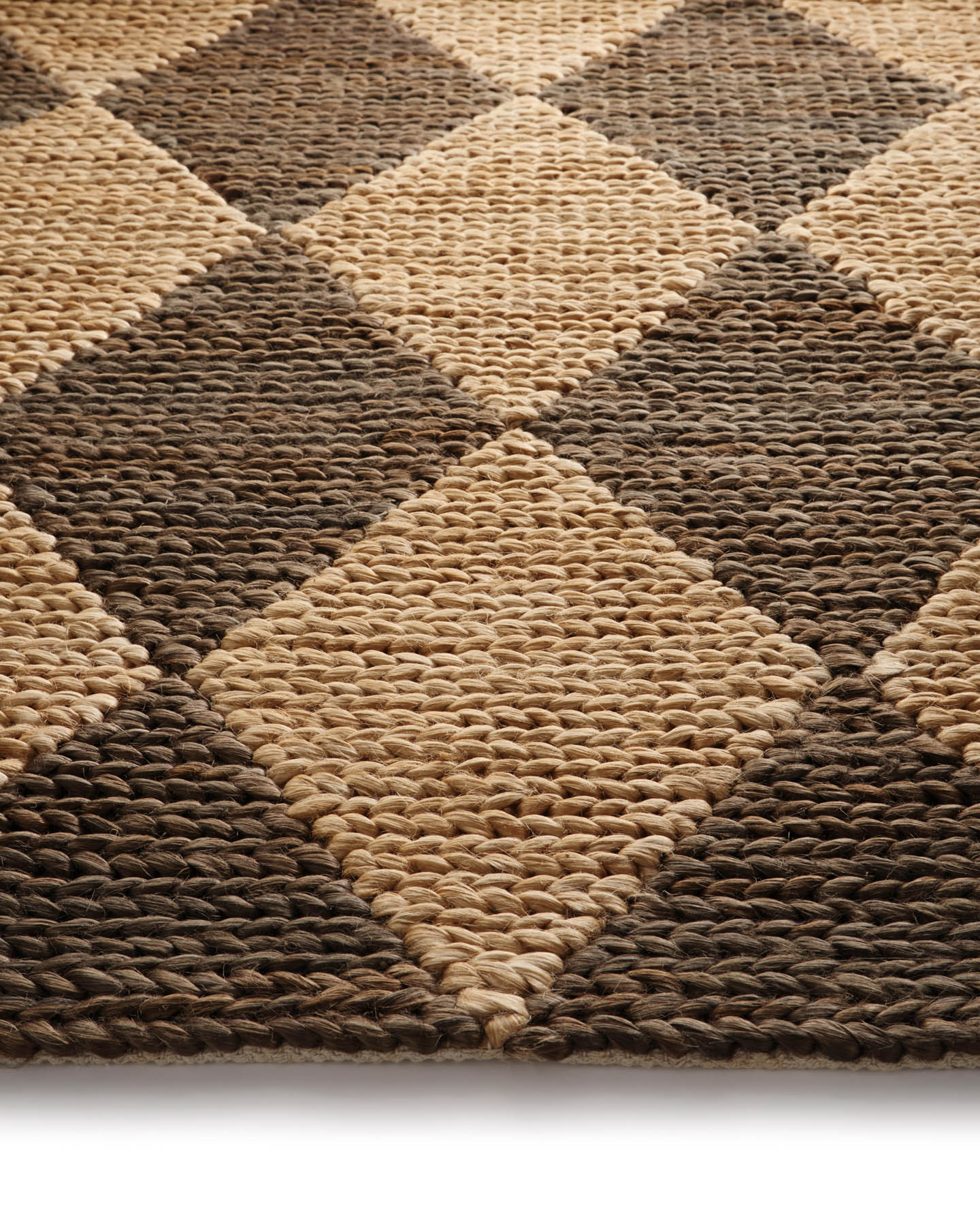 Origins Diamond Jute Natural Brown Rug