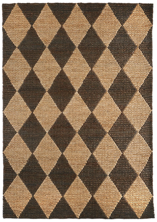 Origins Diamond Jute Natural Brown Rug