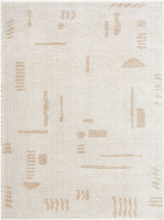Fossay Shag Machine Washable Modern Shaggy Beige FSG2301 Rug - Love-Rugs