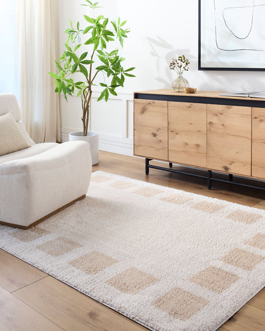 Fossay Shag Machine Washable Modern Shaggy Beige FSG2314 Rug - Love-Rugs alternate image