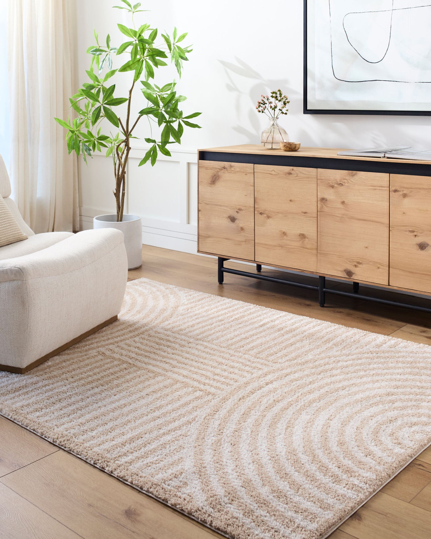 Fossay Shag Machine Washable Modern Shaggy Beige FSG2332 Rug - Love-Rugs