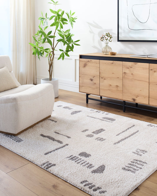 Fossay Shag Machine Washable Modern Shaggy Charcoal FSG2303 Rug - Love-Rugs alternate image