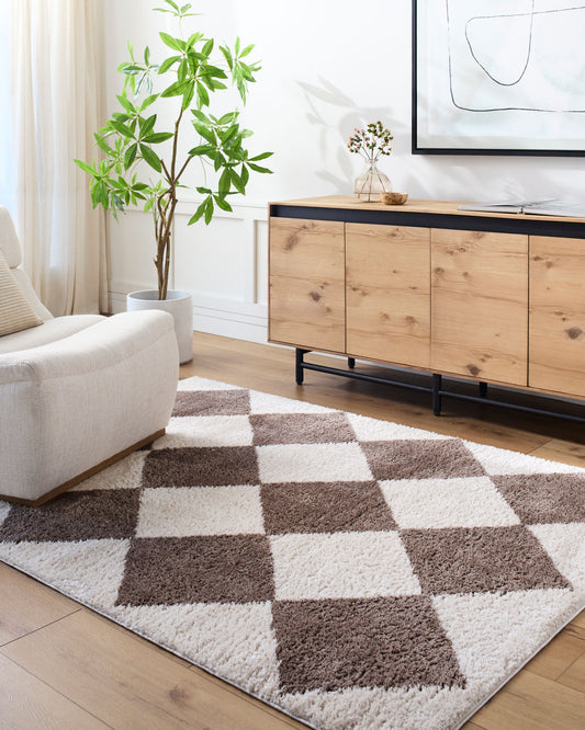 Fossay Shag Machine Washable Modern Shaggy Dark Brown FSG2323 Rug - Love-Rugs alternate image
