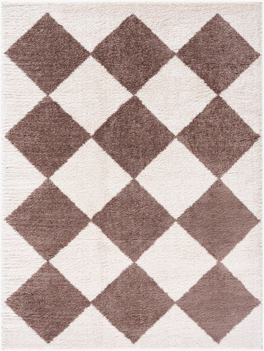 Fossay Shag Machine Washable Modern Shaggy Dark Brown FSG2323 Rug - Love-Rugs