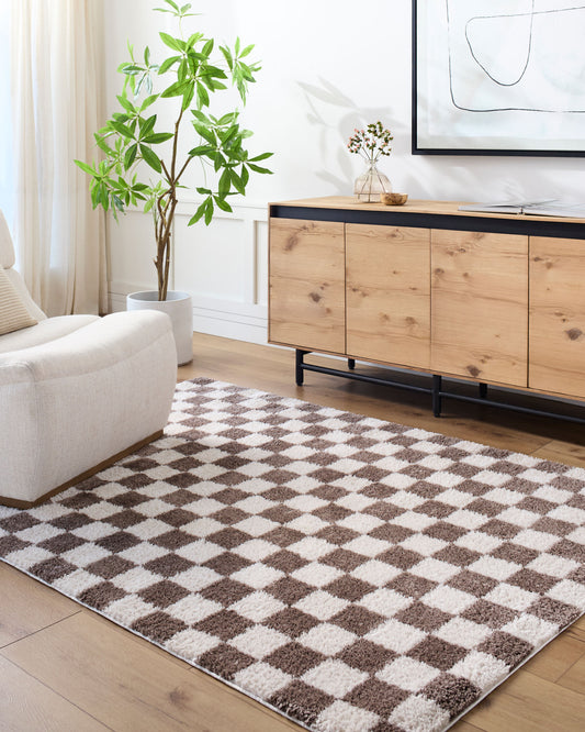 Fossay Shag Machine Washable Modern Shaggy Dark Brown FSG2328 Rug - Love-Rugs alternate image