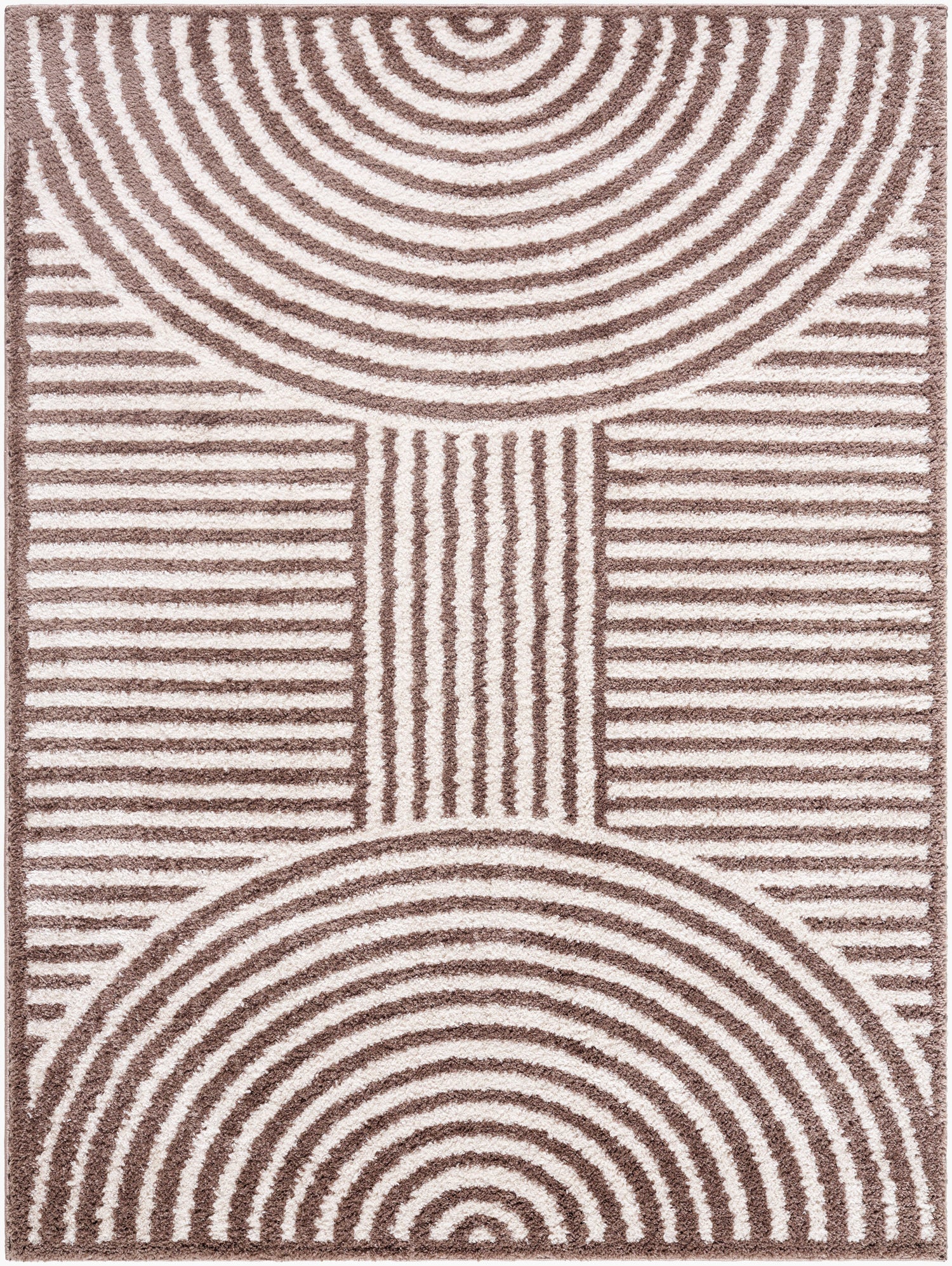 Fossay Shag Machine Washable Modern Shaggy Dark Brown FSG2331 Rug - Love-Rugs