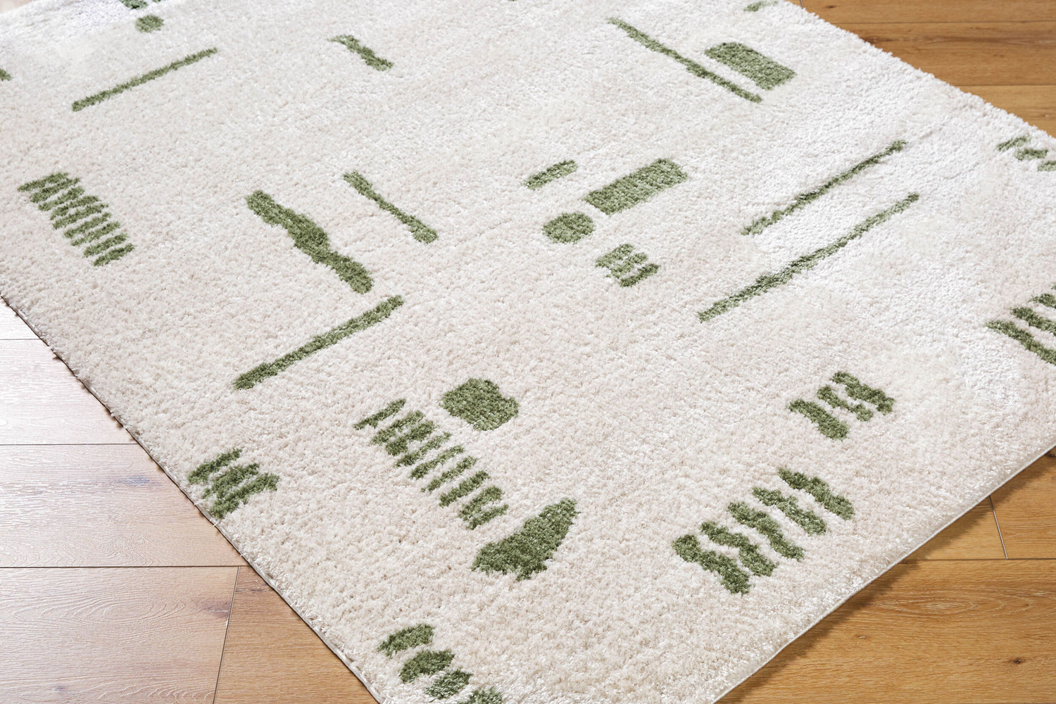 Fossay Shag Machine Washable Modern Shaggy Grass Green FSG2302 Rug - Love-Rugs