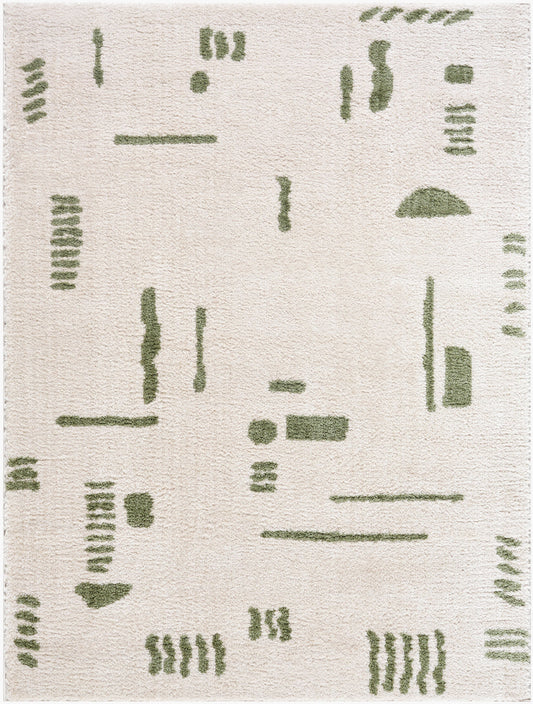 Fossay Shag Machine Washable Modern Shaggy Grass Green FSG2302 Rug - Love-Rugs