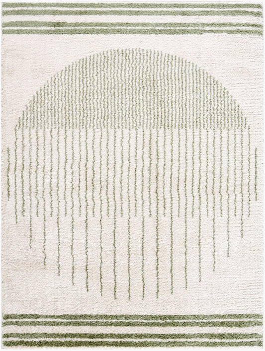 Fossay Shag Machine Washable Modern Shaggy Grass Green FSG2307 Rug - Love-Rugs