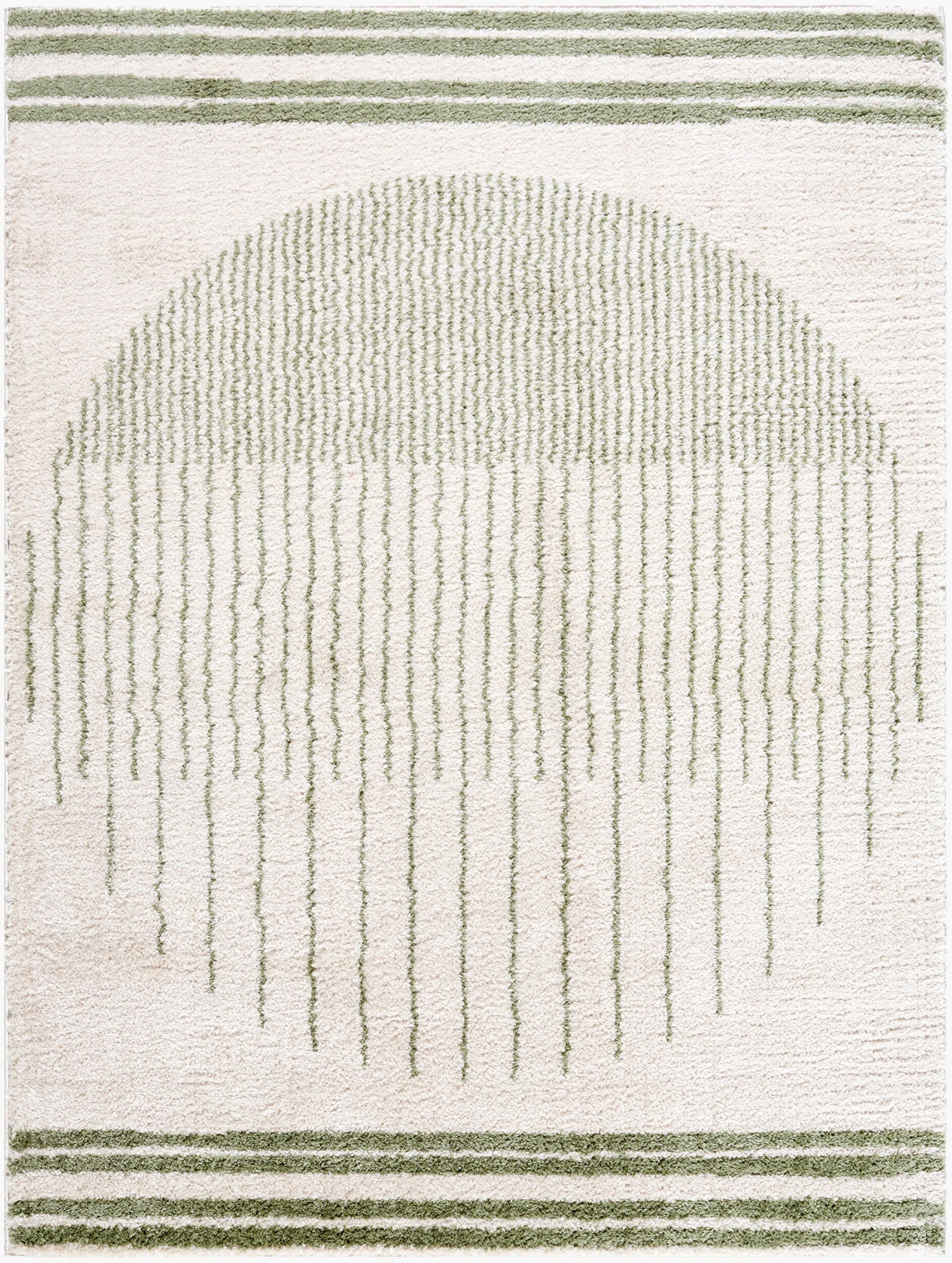 Fossay Shag Machine Washable Modern Shaggy Grass Green FSG2307 Rug - Love-Rugs