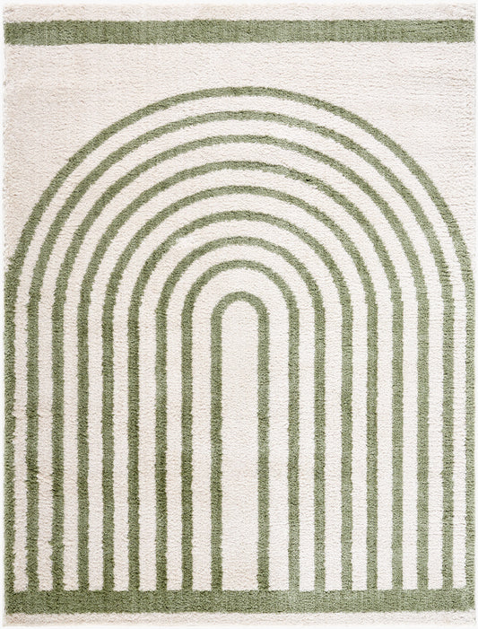 Fossay Shag Machine Washable Modern Shaggy Grass Green FSG2312 Rug - Love-Rugs