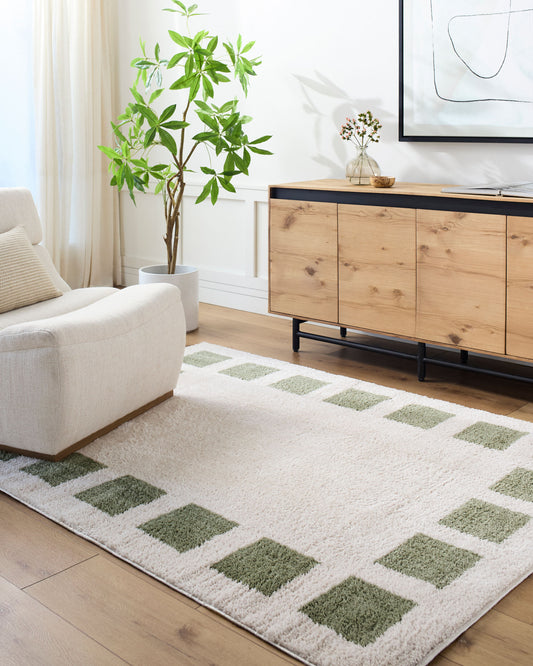Fossay Shag Machine Washable Modern Shaggy Grass Green FSG2315 Rug - Love-Rugs alternate image
