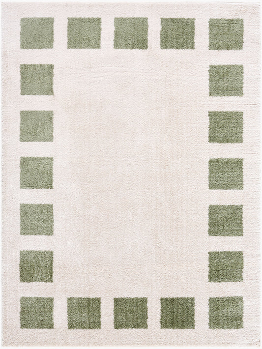 Fossay Shag Machine Washable Modern Shaggy Grass Green FSG2315 Rug - Love-Rugs