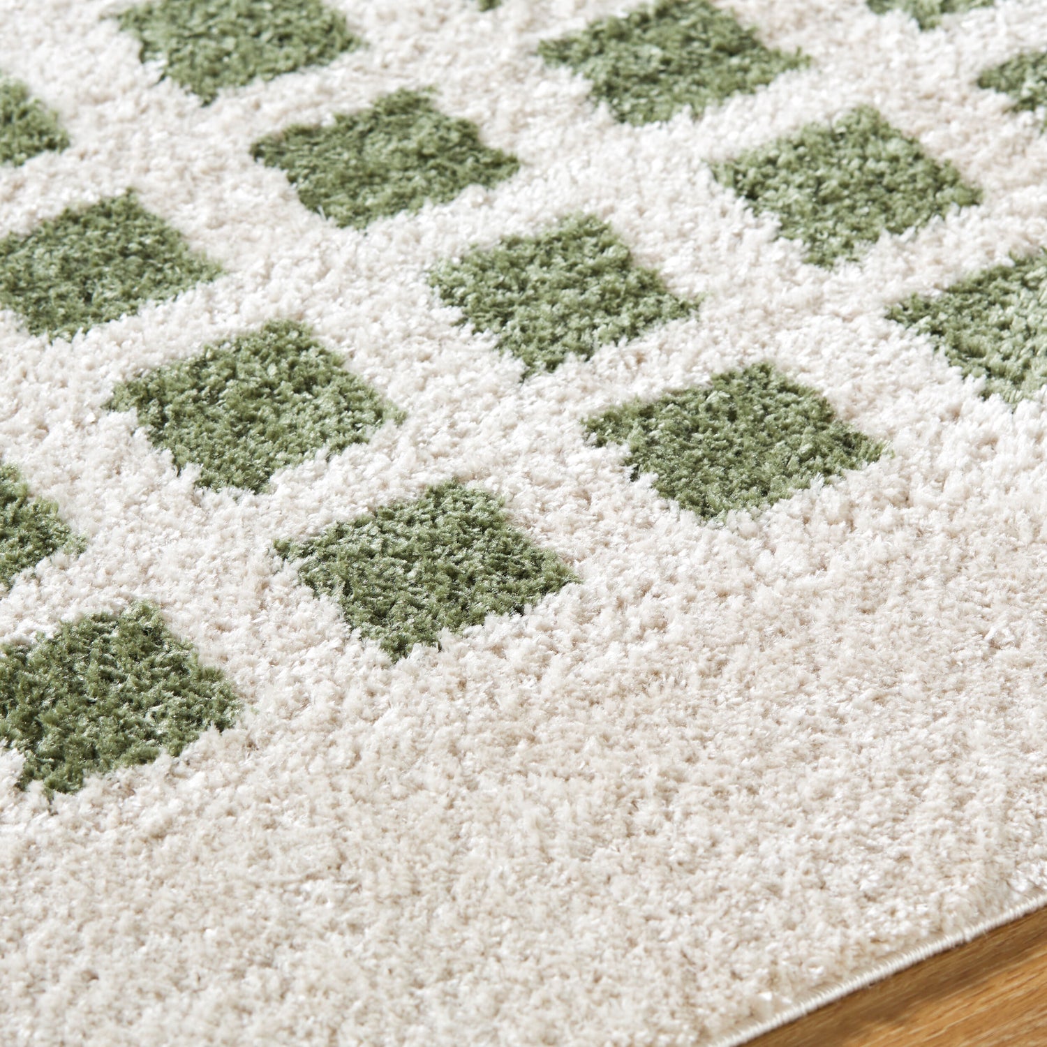 Fossay Shag Machine Washable Modern Shaggy Grass Green FSG2320 Rug - Love-Rugs