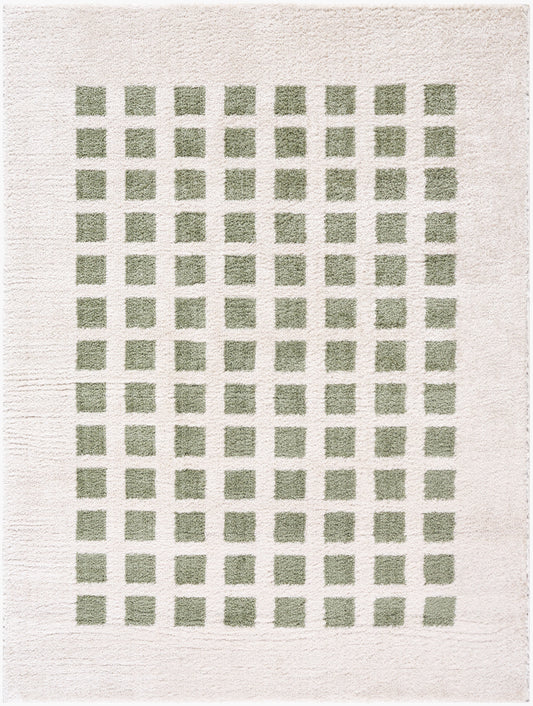 Fossay Shag Machine Washable Modern Shaggy Grass Green FSG2320 Rug - Love-Rugs
