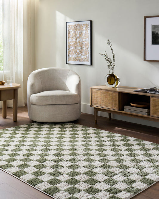 Fossay Shag Machine Washable Modern Shaggy Grass Green FSG2330 Rug - Love-Rugs alternate image
