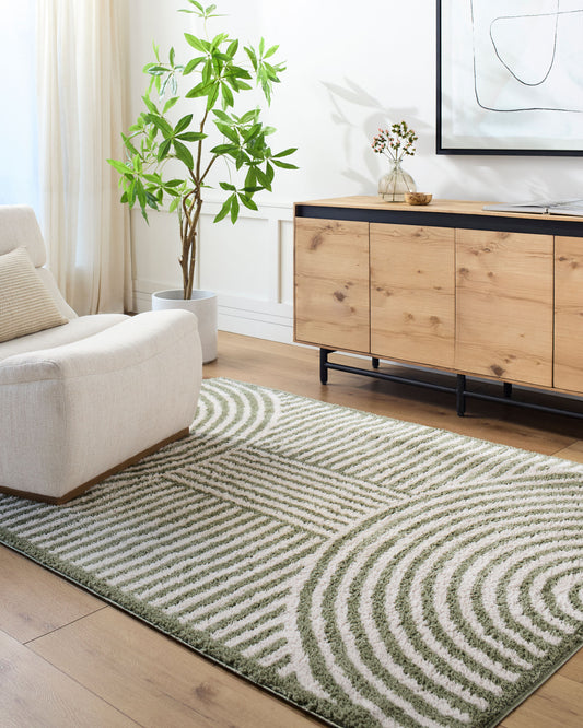 Fossay Shag Machine Washable Modern Shaggy Grass Green FSG2333 Rug - Love-Rugs alternate image