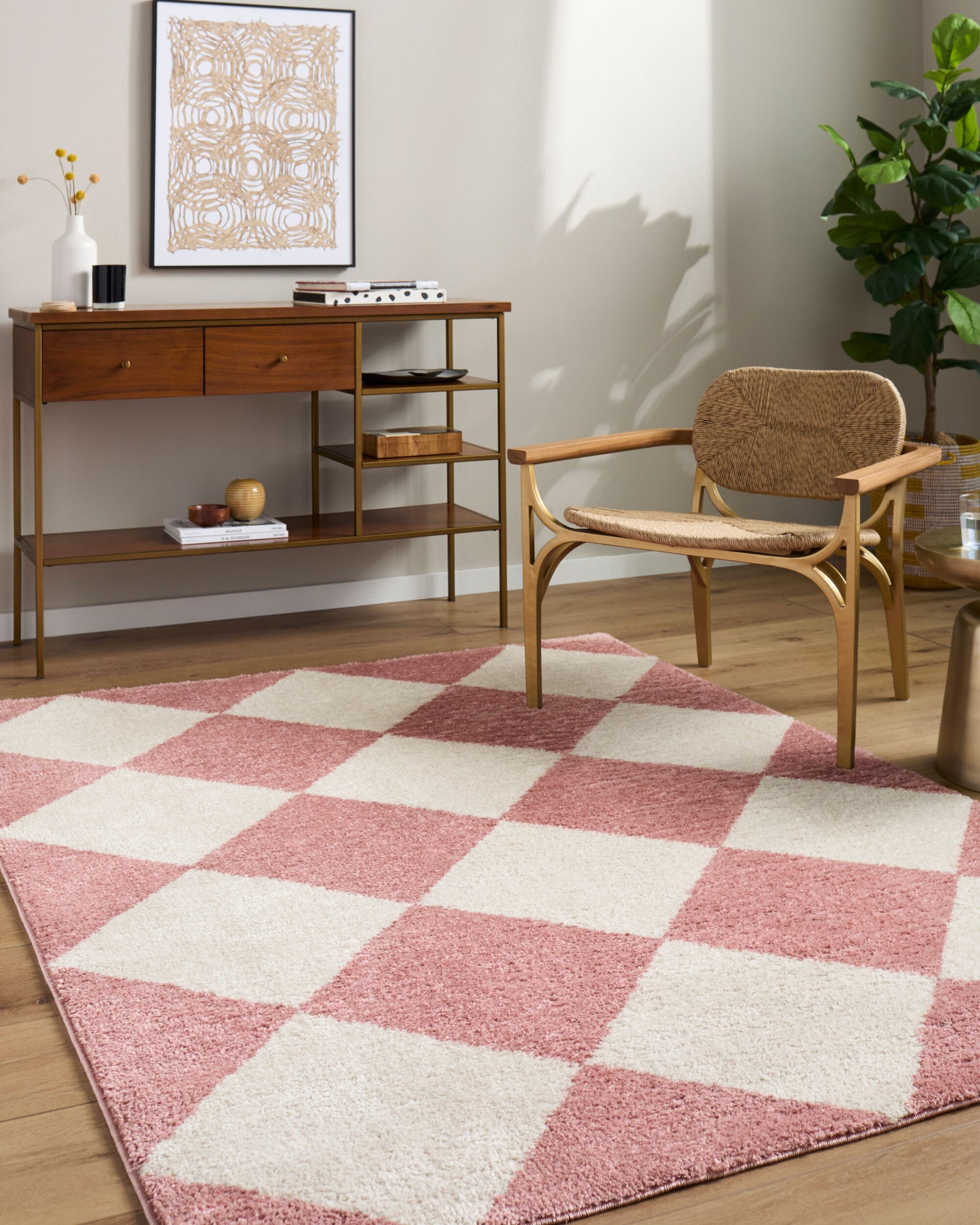 Fossay Washable Checkered FSG2355 Rug - Love-Rugs