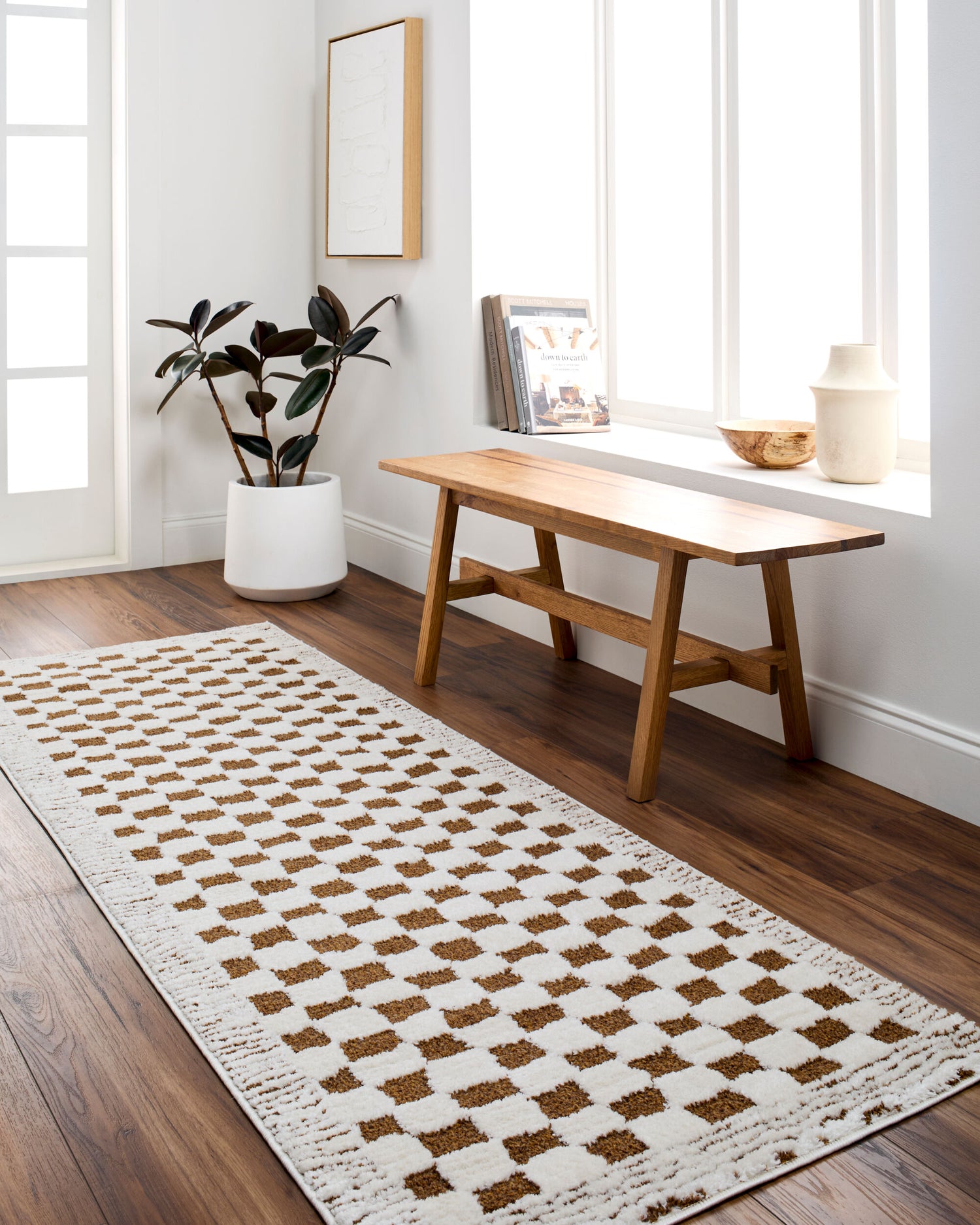 Freud Checkered FEU2326 Runner Rug - Love-Rugs