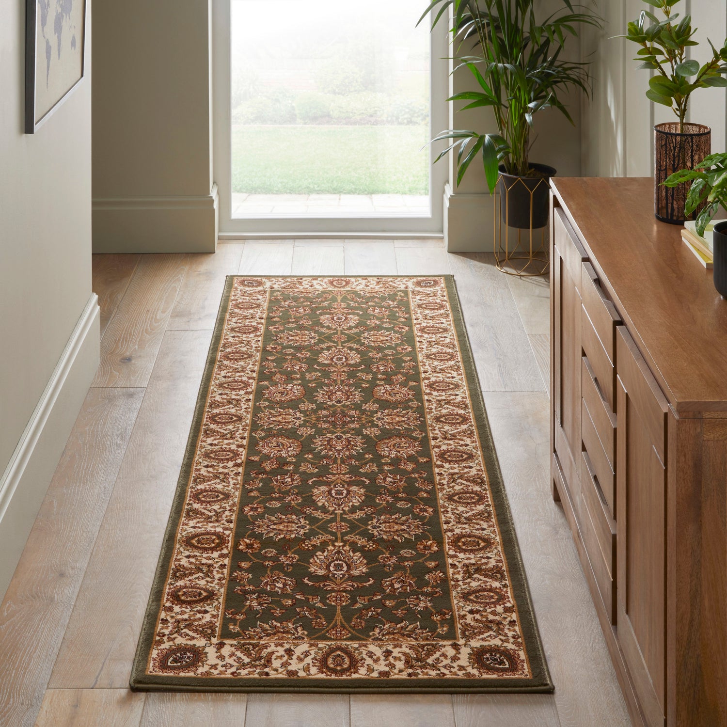 Grand Heritage GH102 Green Runner Rug - Love-Rugs