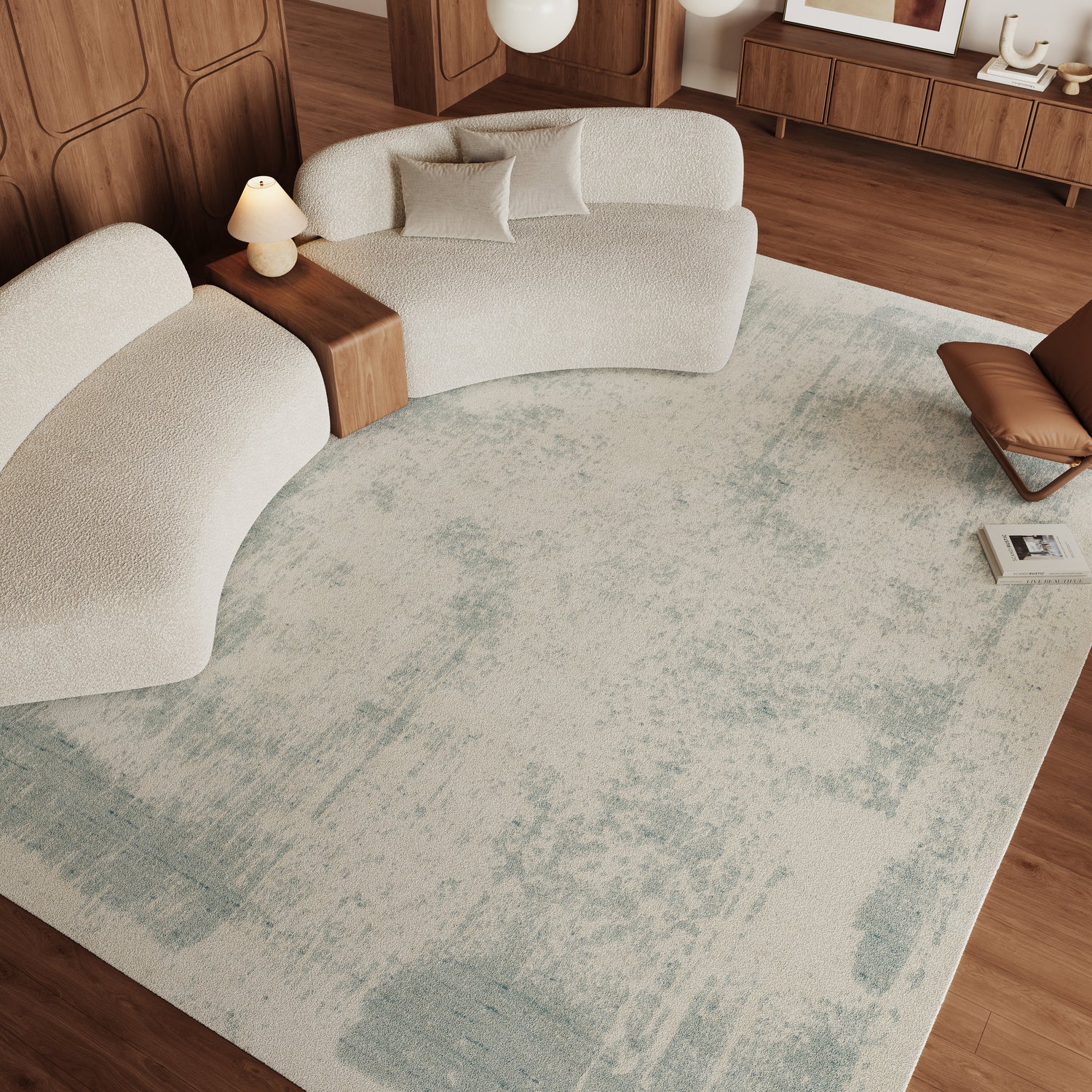 Nourison Harmony HAY02 Ivory Aqua Rug