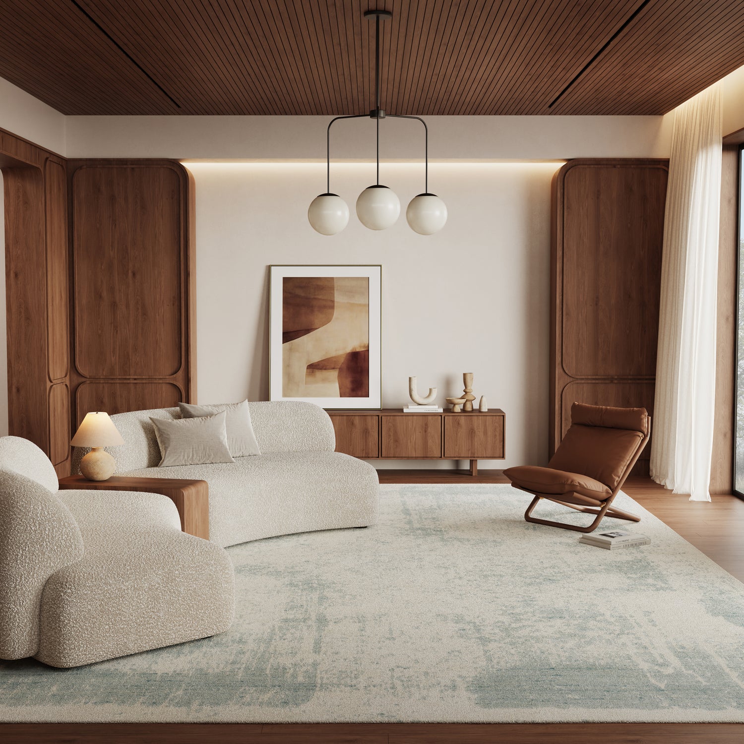Nourison Harmony HAY02 Ivory Aqua Rug