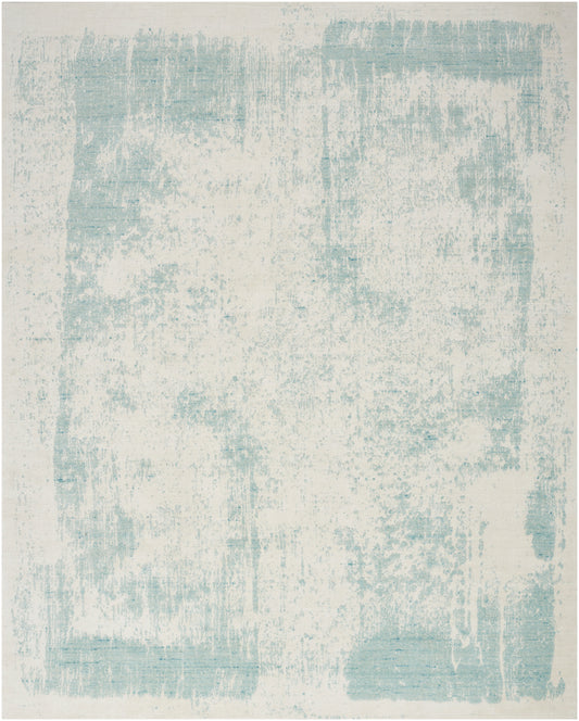 Nourison Harmony HAY02 Ivory Aqua Rug - Love-Rugs